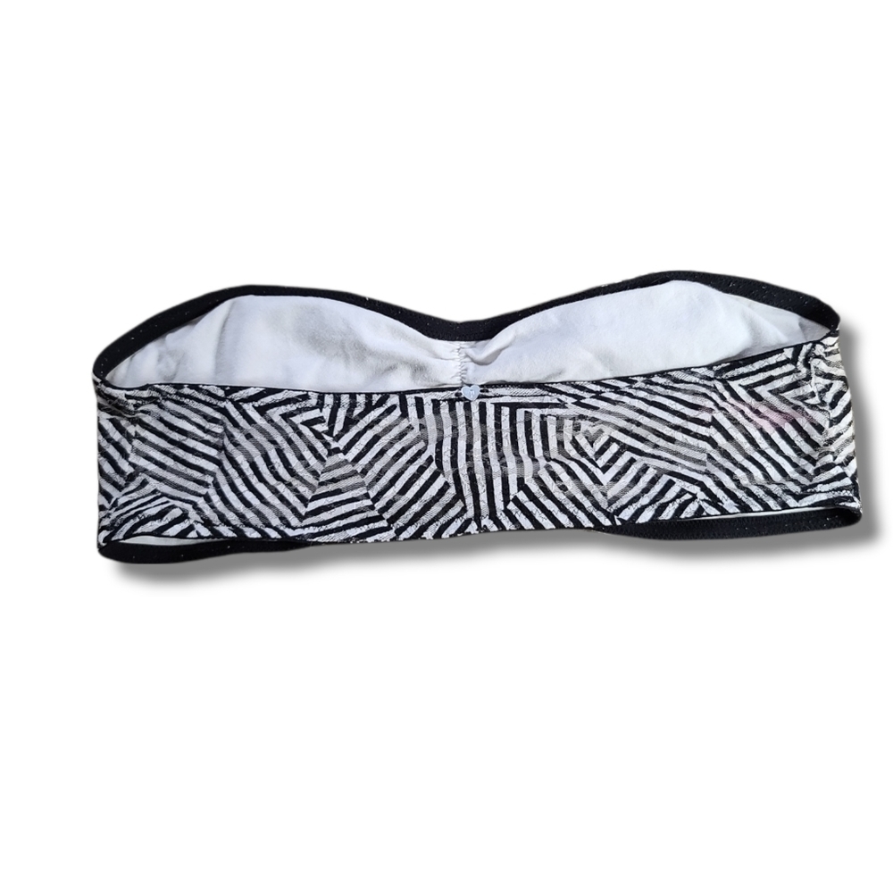 VS PINK black white striped lace bandeau - Picture 2 of 3